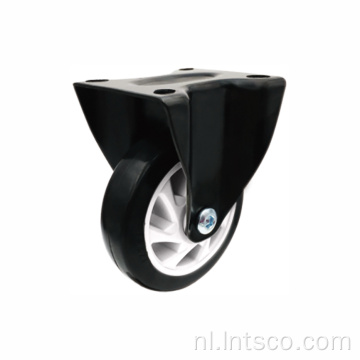 4 &quot;White PP Core Black PVC Rigide Casters